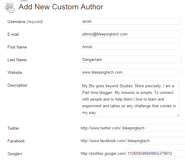 author add author add