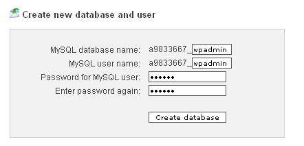 Database user Database user