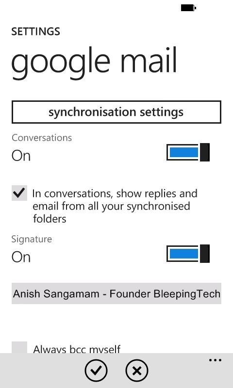 Email Signature on Nokia Lumia Email Signature on Nokia Lumia