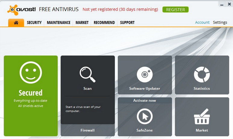Avast Register