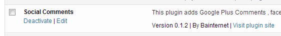 Social comments plugin