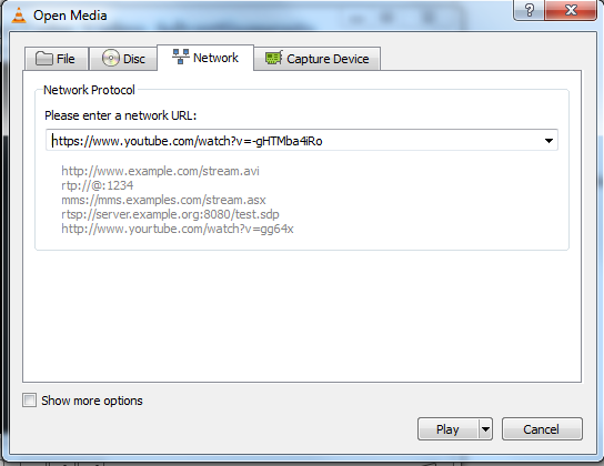 network stream - play vlc - block youtube ads