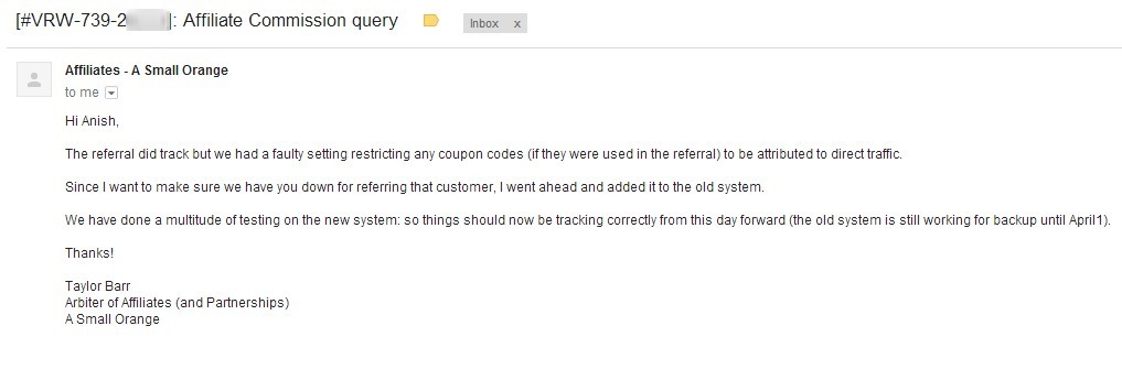 honest affiliate program