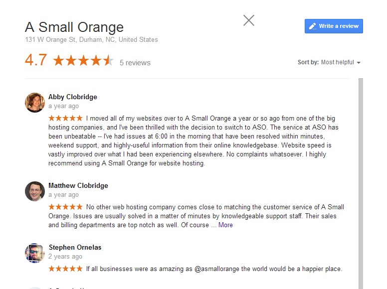 a small orange real client testimonials