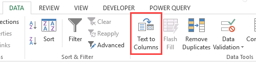 text to columns